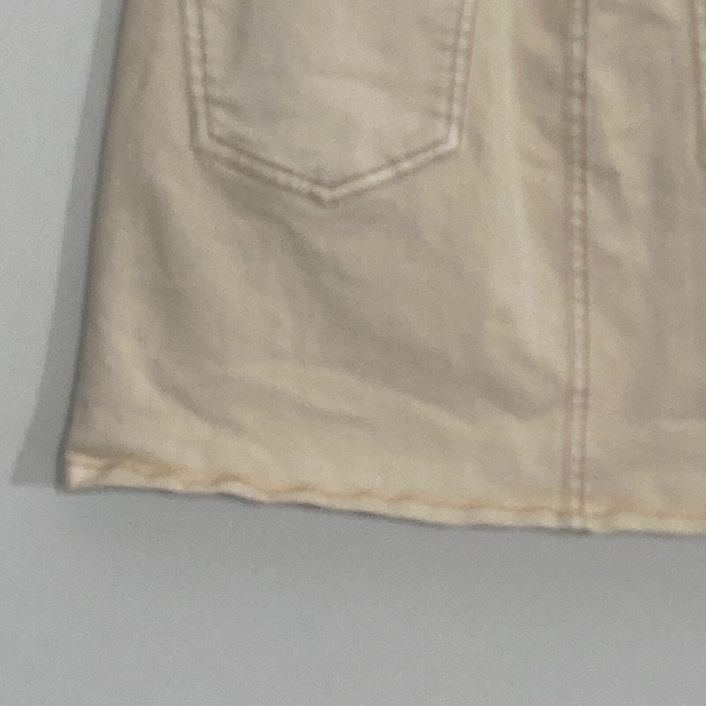 Anthropologie Pilcro Womens Skirt Size 6 Cream Denim Mini Light Academia - Picture 8 of 13